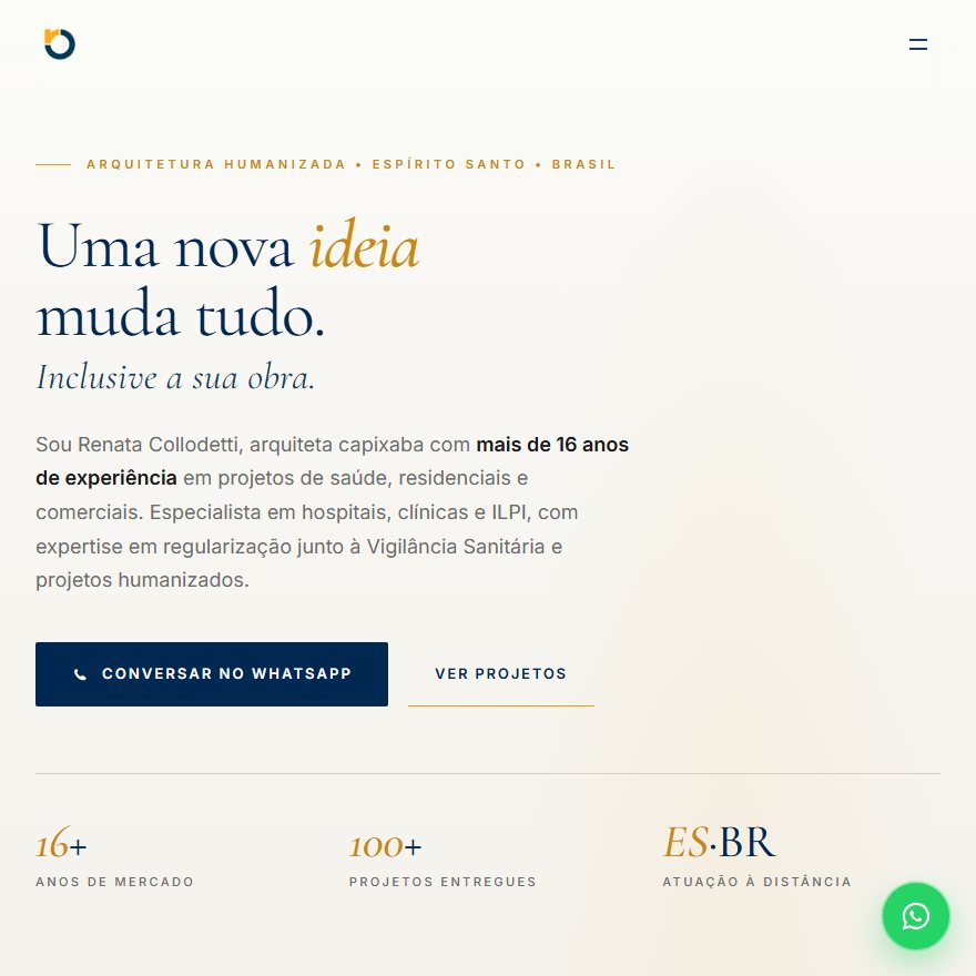 Landing page da arquiteta Renata Collodetti